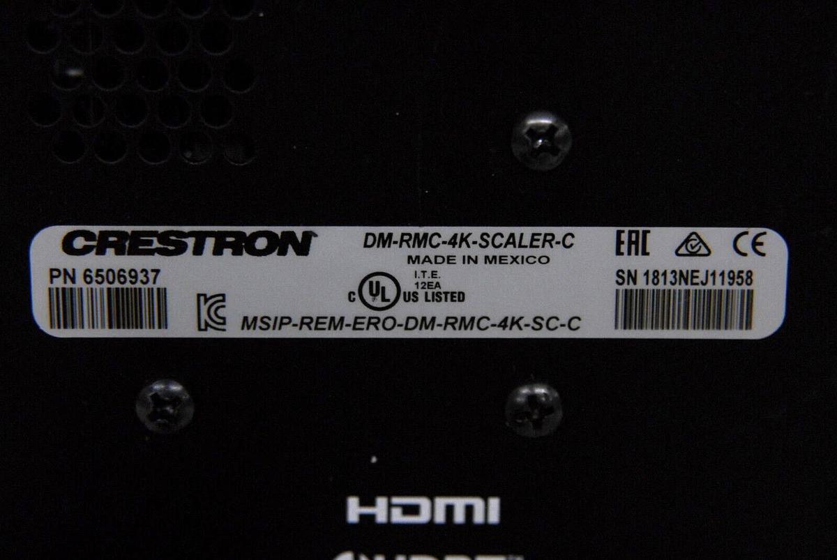 Used Crestron DM-RMC-4K-SCALER-C 4K DigitalMedia 8G+ Receiver Room Controller Scaler