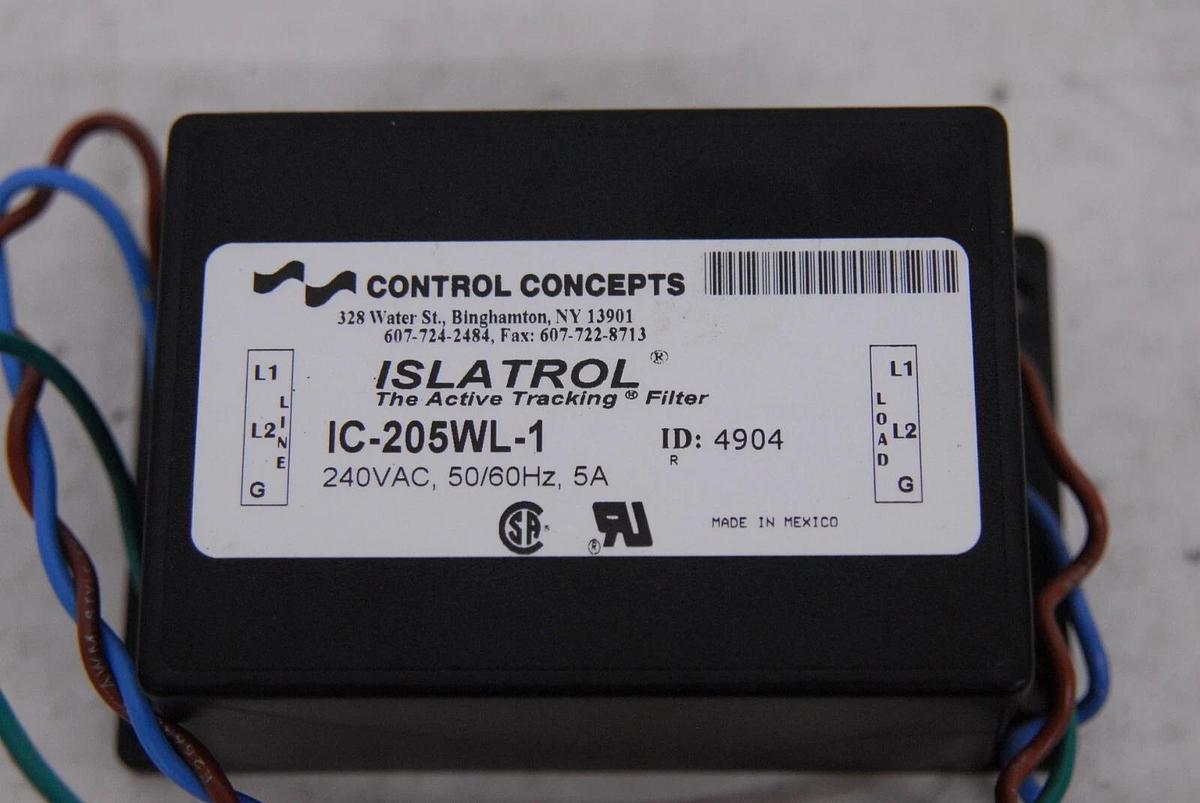 Used Control Concepts IC-205WL-1 Islatrol The Active Tracking Filter