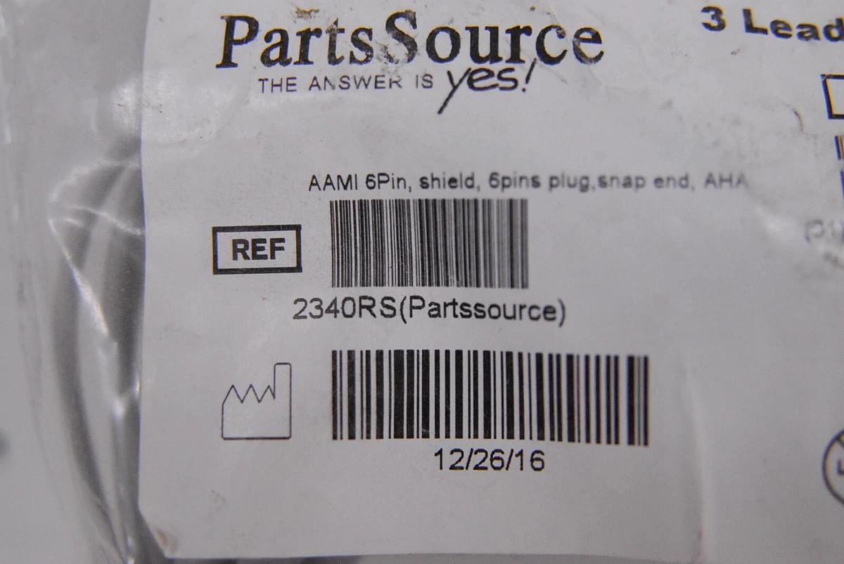 AAMI 2340RS 6-Pin 3-Lead ECG Cable