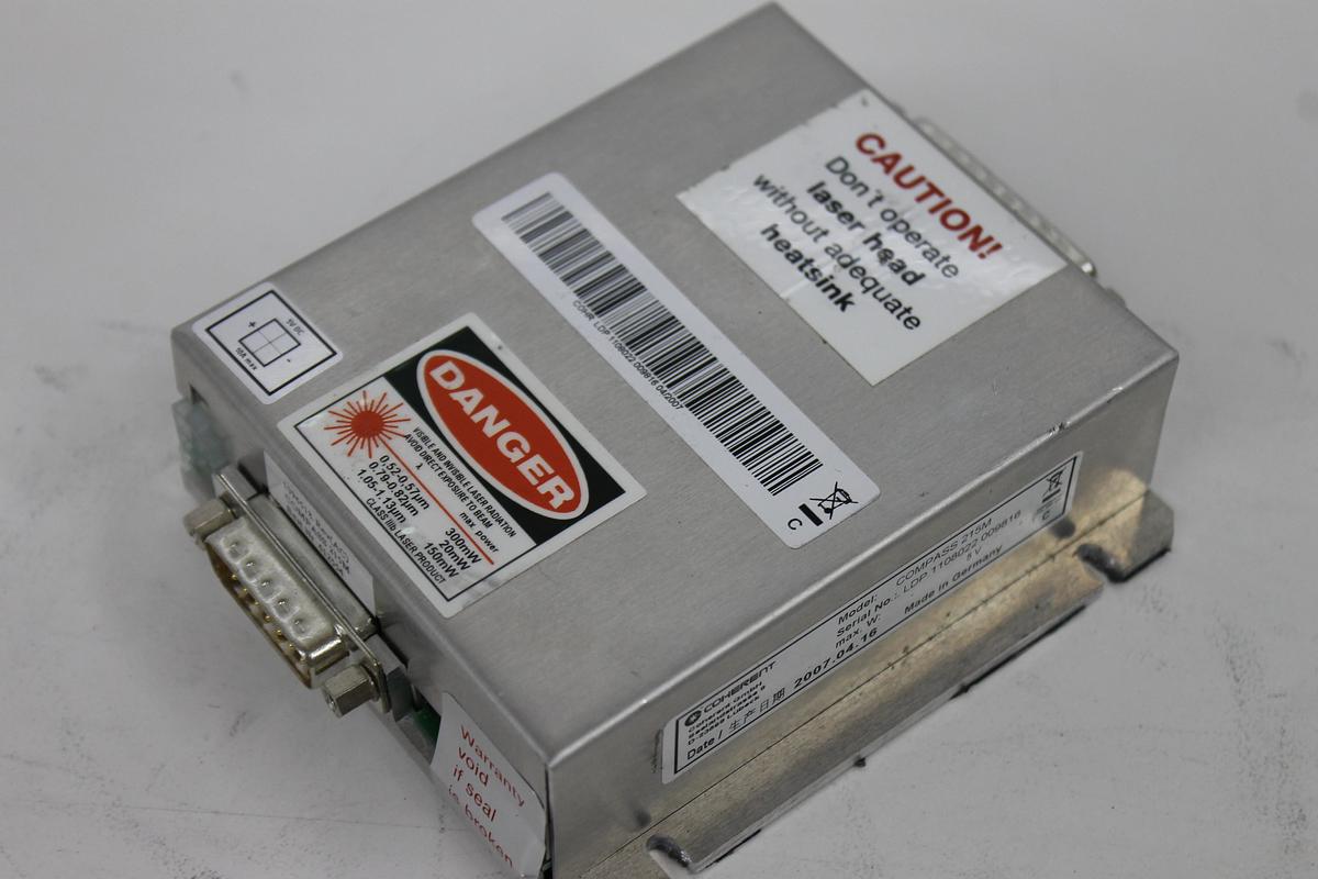 Used Coherent Compass 215M-15 Laser Head, Power Unit, and Cable