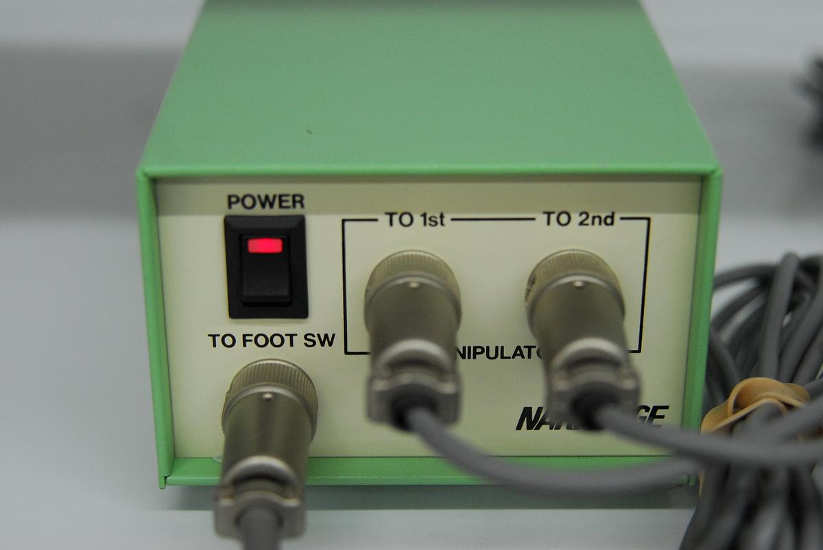 Used Narishige MM-88 Micromanipulator 3-Axis Joystick Lot w/ Power Supply & Footswitch