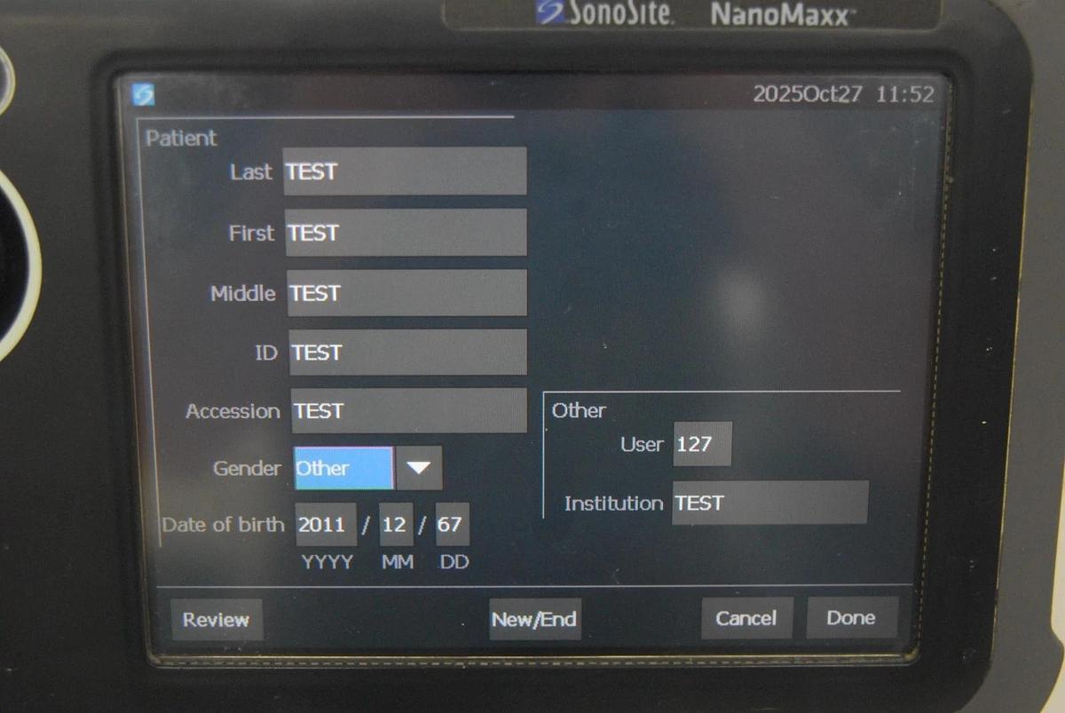 Used FujiFilm SonoSite NanoMaxx P1111-46R Ultrasound System W/ P09823-20 Power Supply