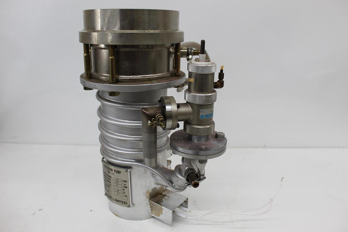 Used Diavac DPF-4ZS High Vacuum Diffusion Pump w/ Valves [Hitachi SEM S-2460N]