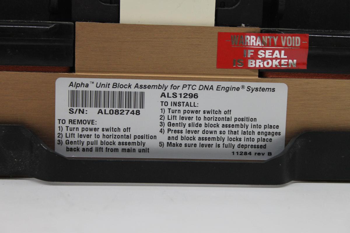 Used Bio-Rad ALS1296 Alpha Unit Block Assembly for PTC DNA Engine Systems