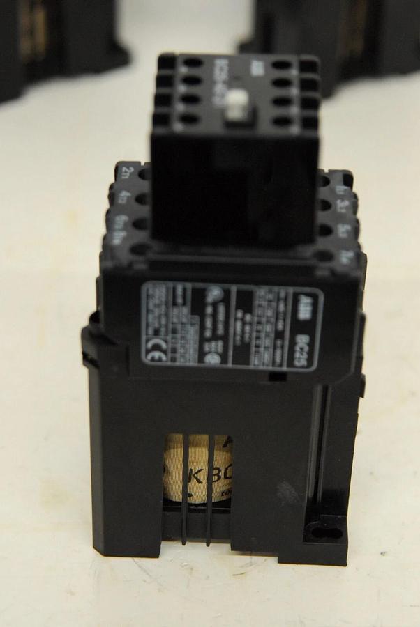 Used ABB BC25 Contactor W/ ABB BC25-40-31 Contact Block