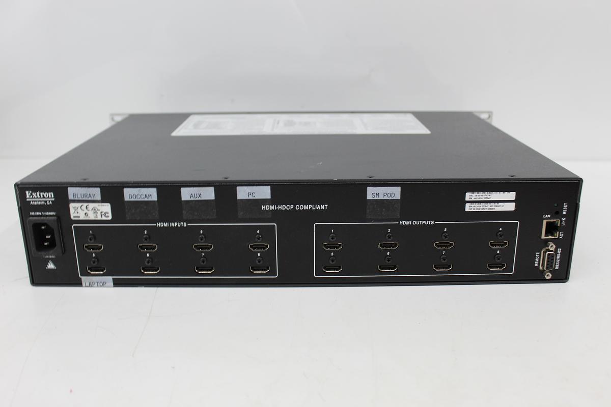 Used Extron DXP CrossPoint 88 Series HDMI w/ Keyminder