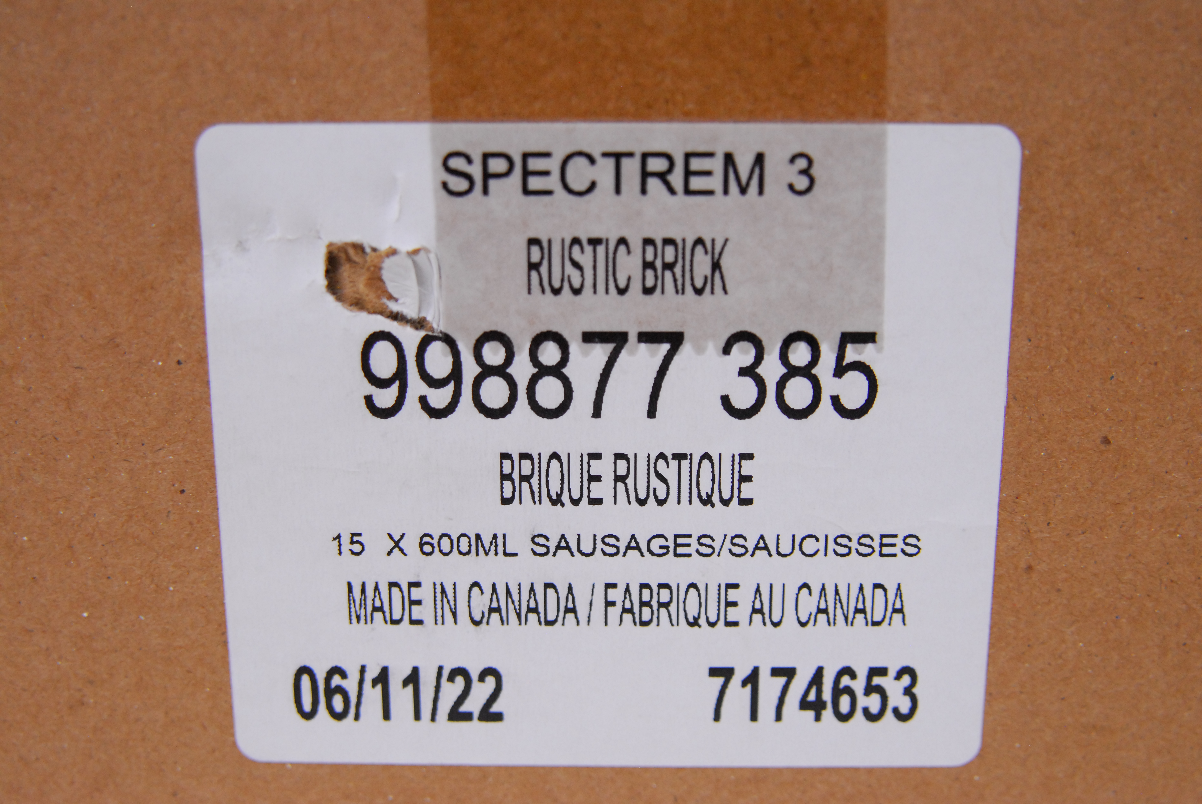 Used Tremco Spectrem 3 998877 385 Rustic Brick 15 x 600ml Sausages Silicone Sealant