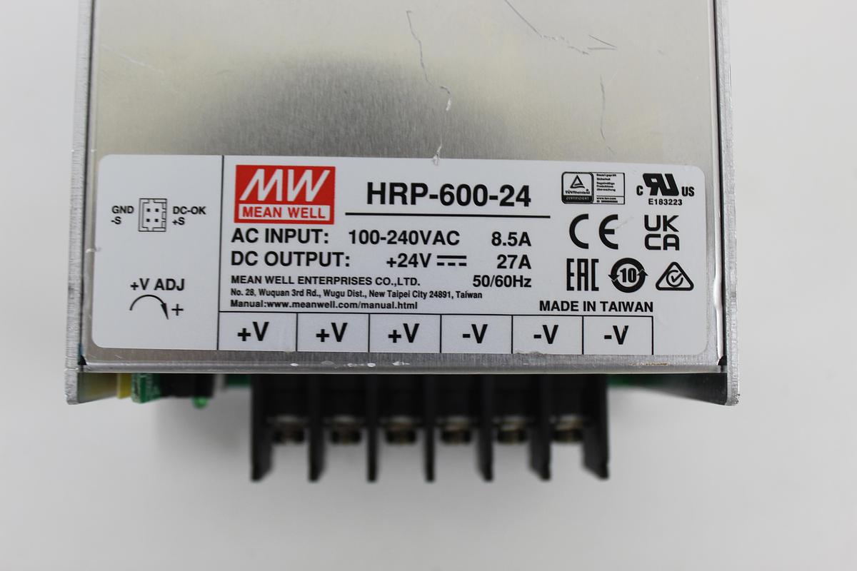 Used Mean Well HRP-600-24 24V 27A Power Supply