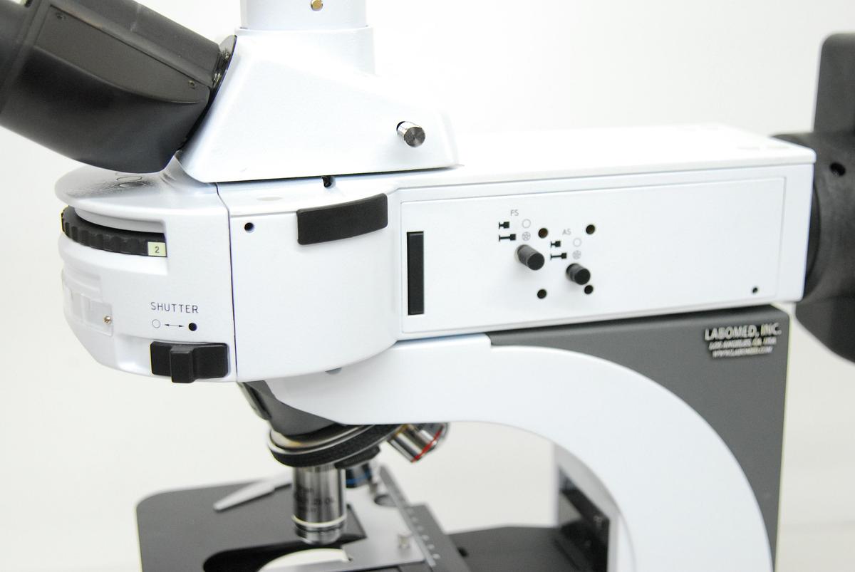 Used Labomed LB-701 Trinocular Upright Fluorescence Microscope W/ Infinite Plan Objectives, Filter Cubes