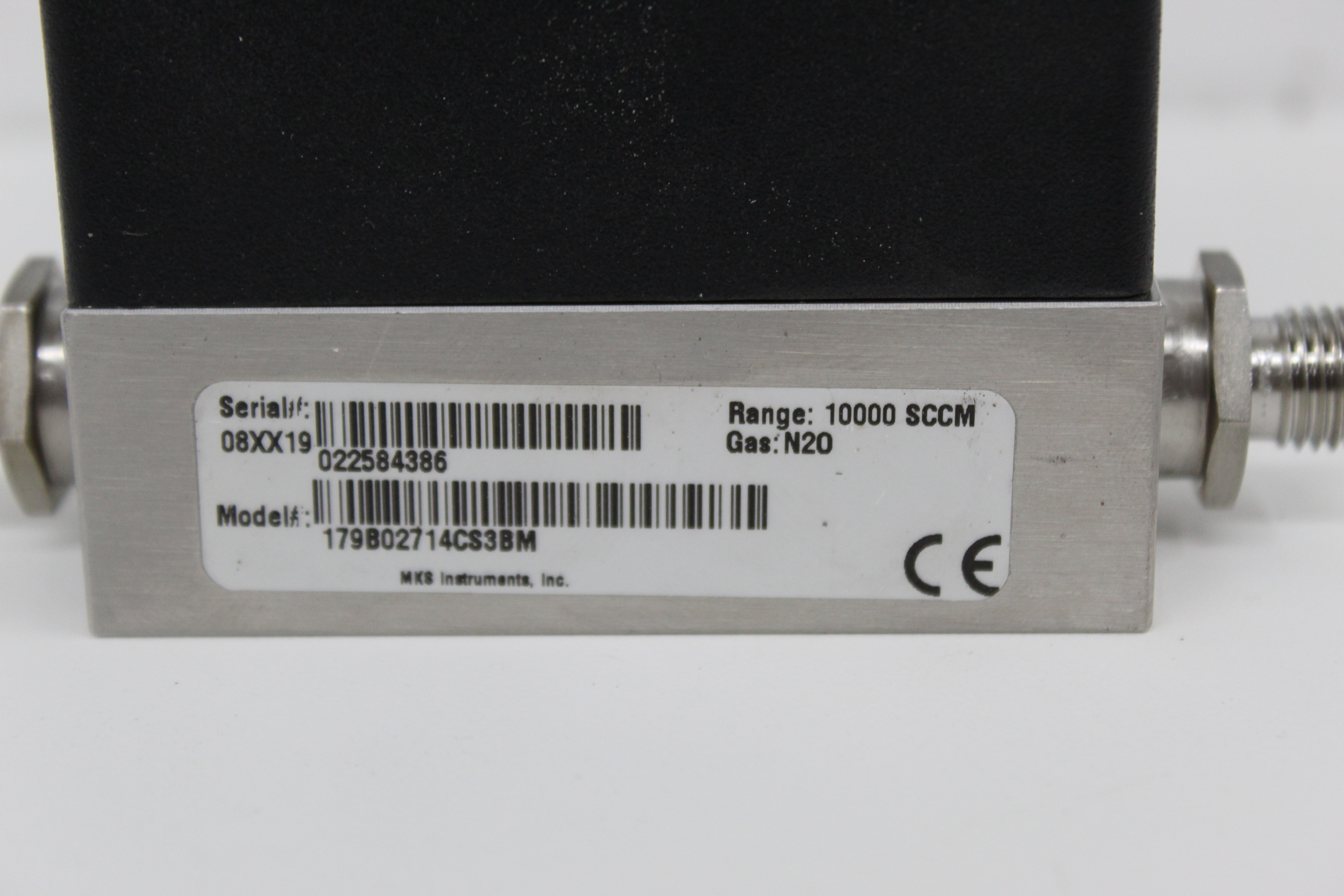 Used MKS 179B02714CS3BM Mass Flow Meter 10000 SCCM N2O Nitrous Oxide