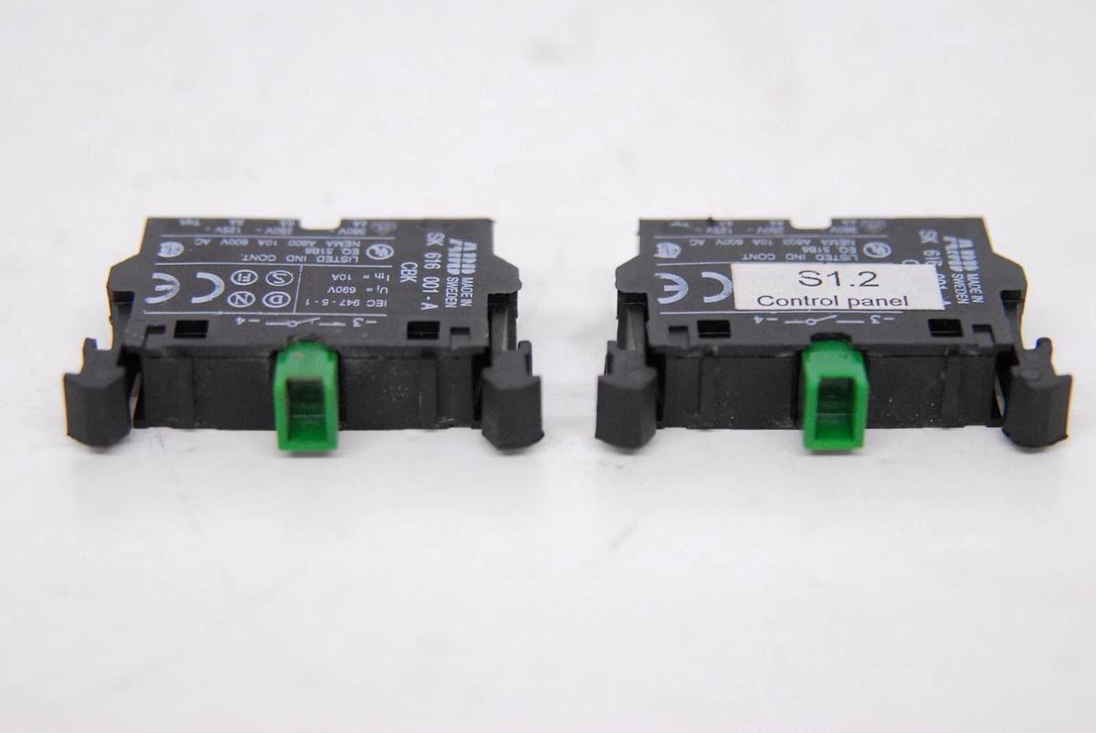 Used ABB CBK SK 616 001-A Contact Block - Lot of 2