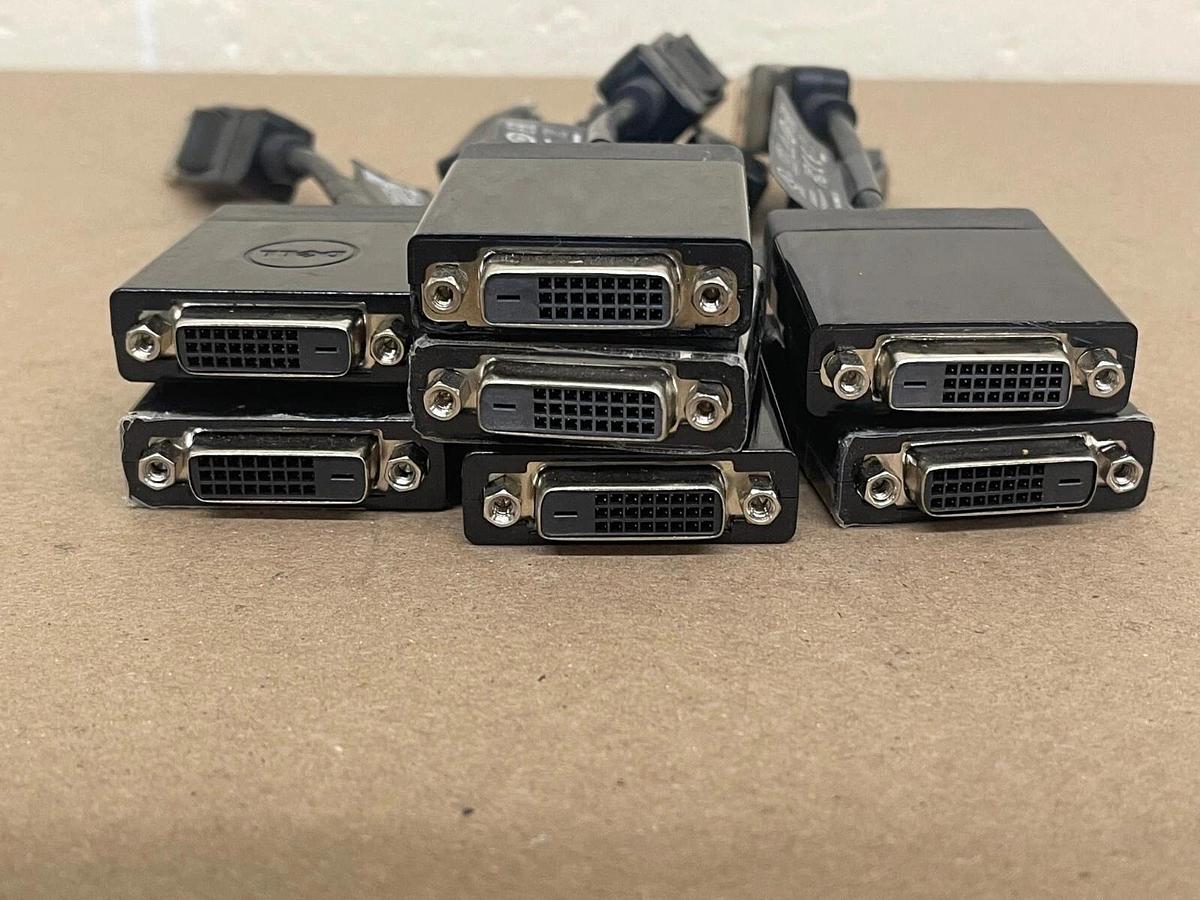 Used Dell DANARBC084 Display Port to DVI Adapter Dongle Cable - LOT of 7