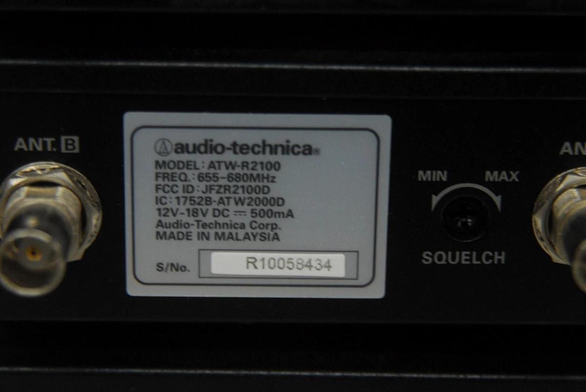 Used Audio-Technica ATW-R2100 UHF Receivers 655-680MHz - No US Usage - Lot of 5