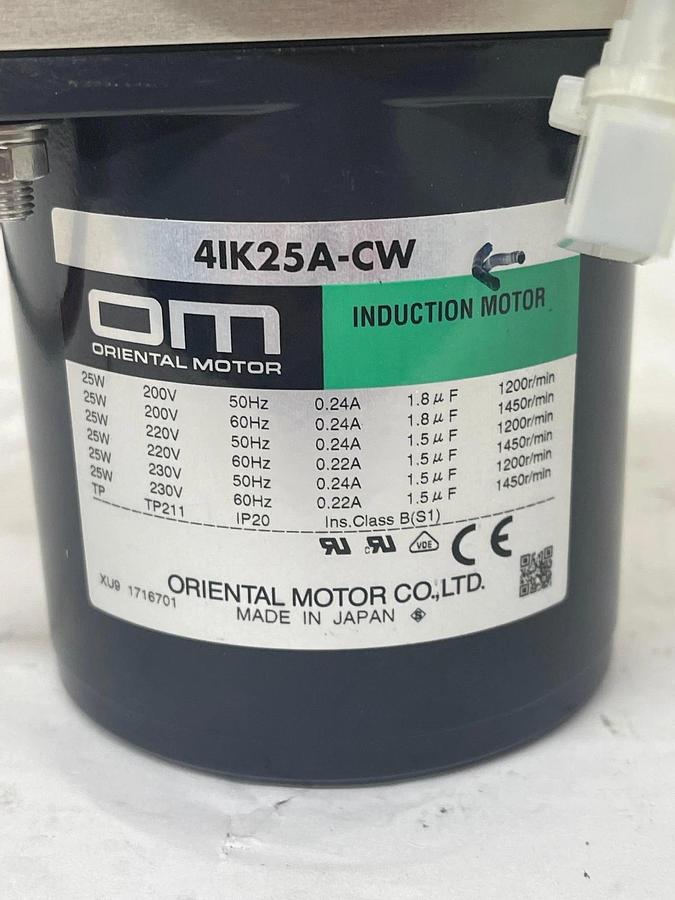 Used Oriental Motor 4IK25A-CQ Induction Motor