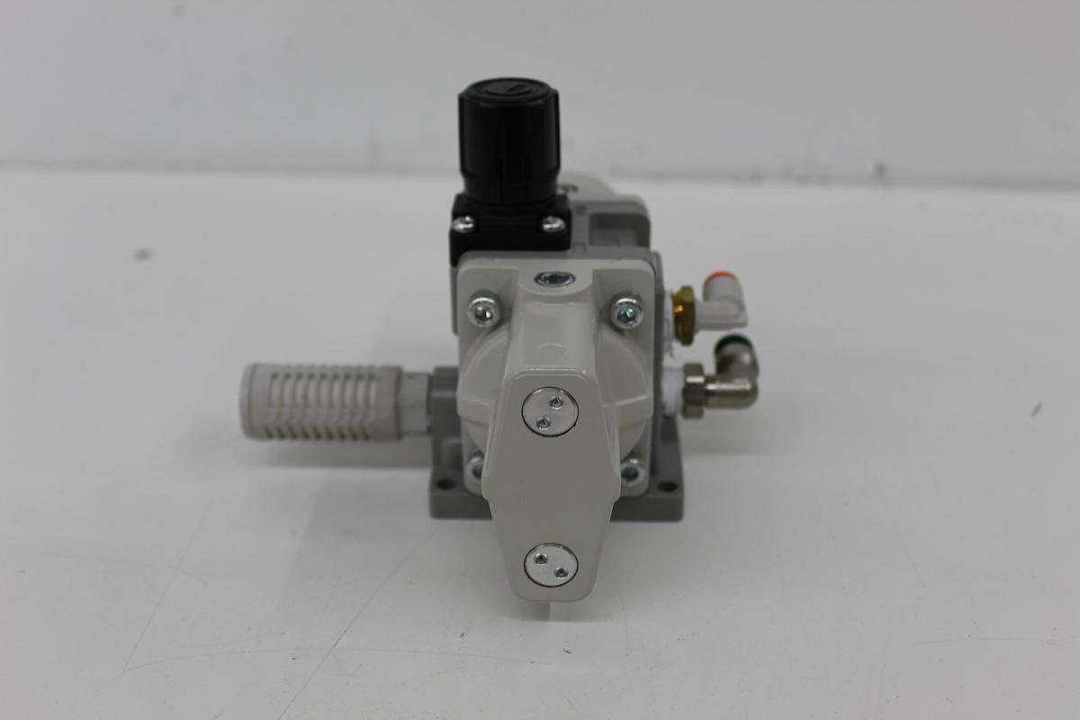 Used SMC VBA11A-T02-Z Pneumatic Air Pressure Booster Regulator 145 PSI In 290 PSI Out