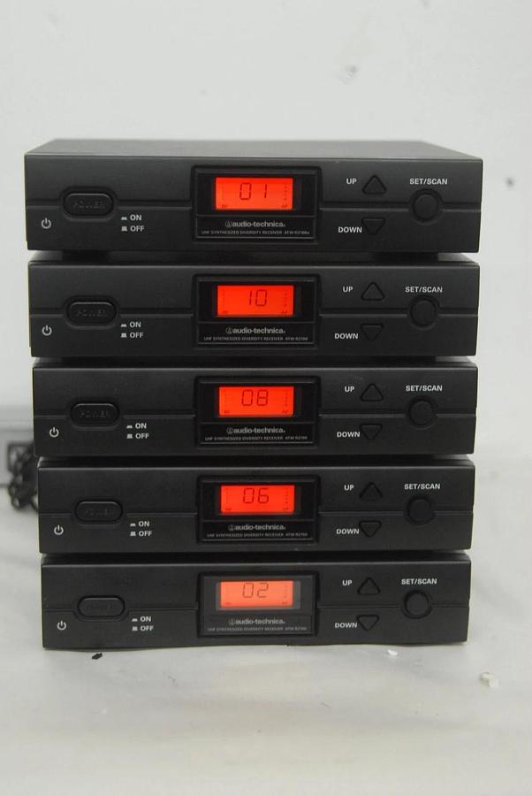 Used Audio-Technica ATW-R2100 UHF Receivers 655-680MHz - No US Usage - Lot of 5