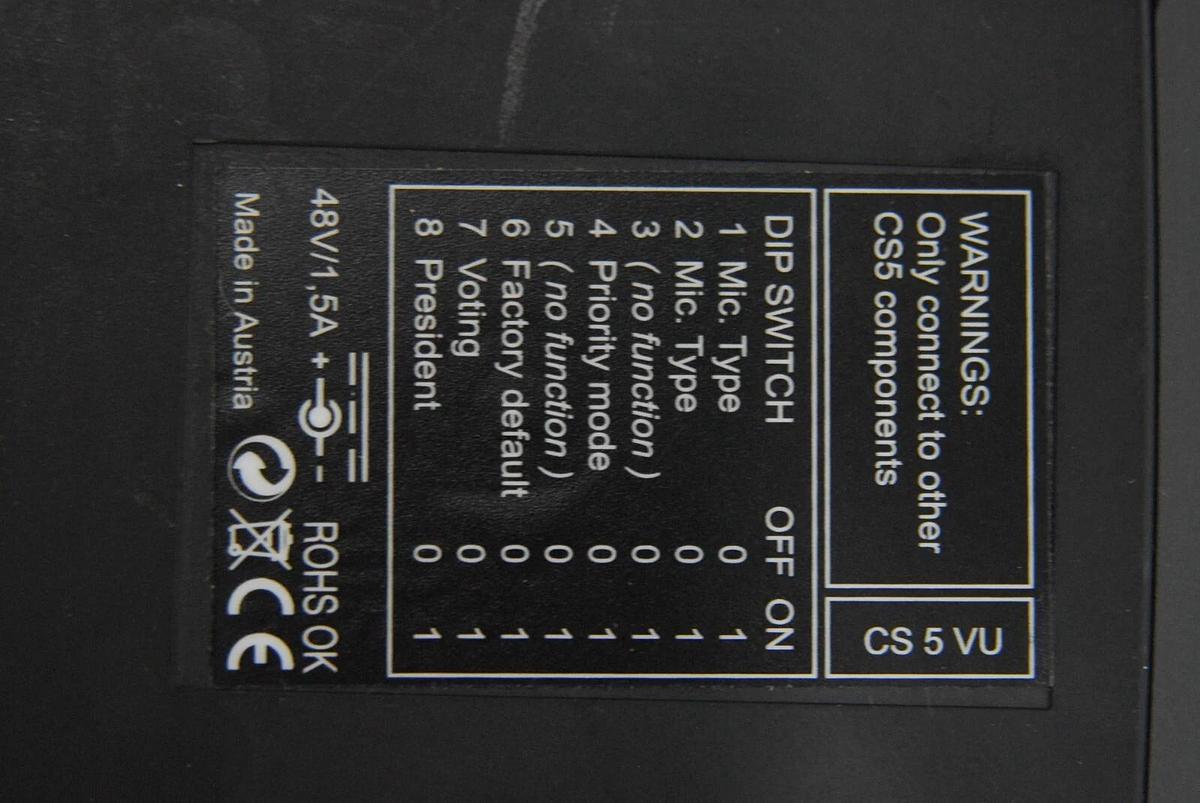 Used AKG CS 5 VU Conference Chairperson/Delegate Station