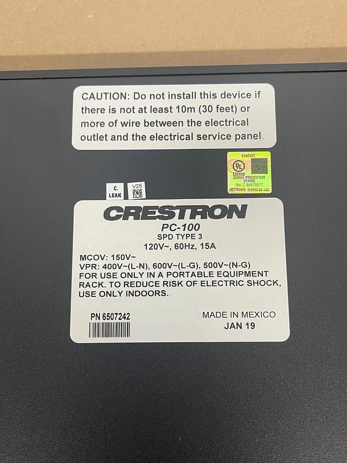 Used Crestron Power Conditioner 100, PC-100 Sequence Power