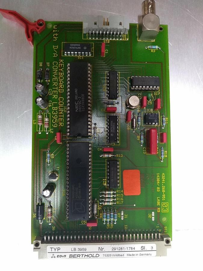 Used Berthold LB3959 291281-1784 Keyboard Counter Board  w/ D/A Converter