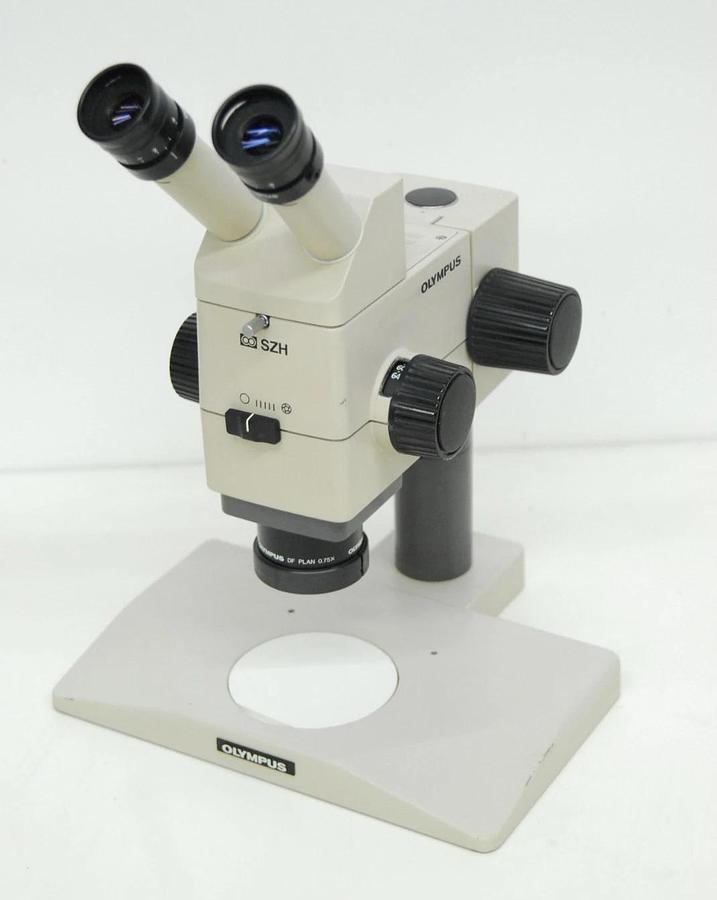 Used Olympus SZH Stereo Microscope W/ GWH10X-D/CD Eyepieces, DF PLAN 0.75X Objective