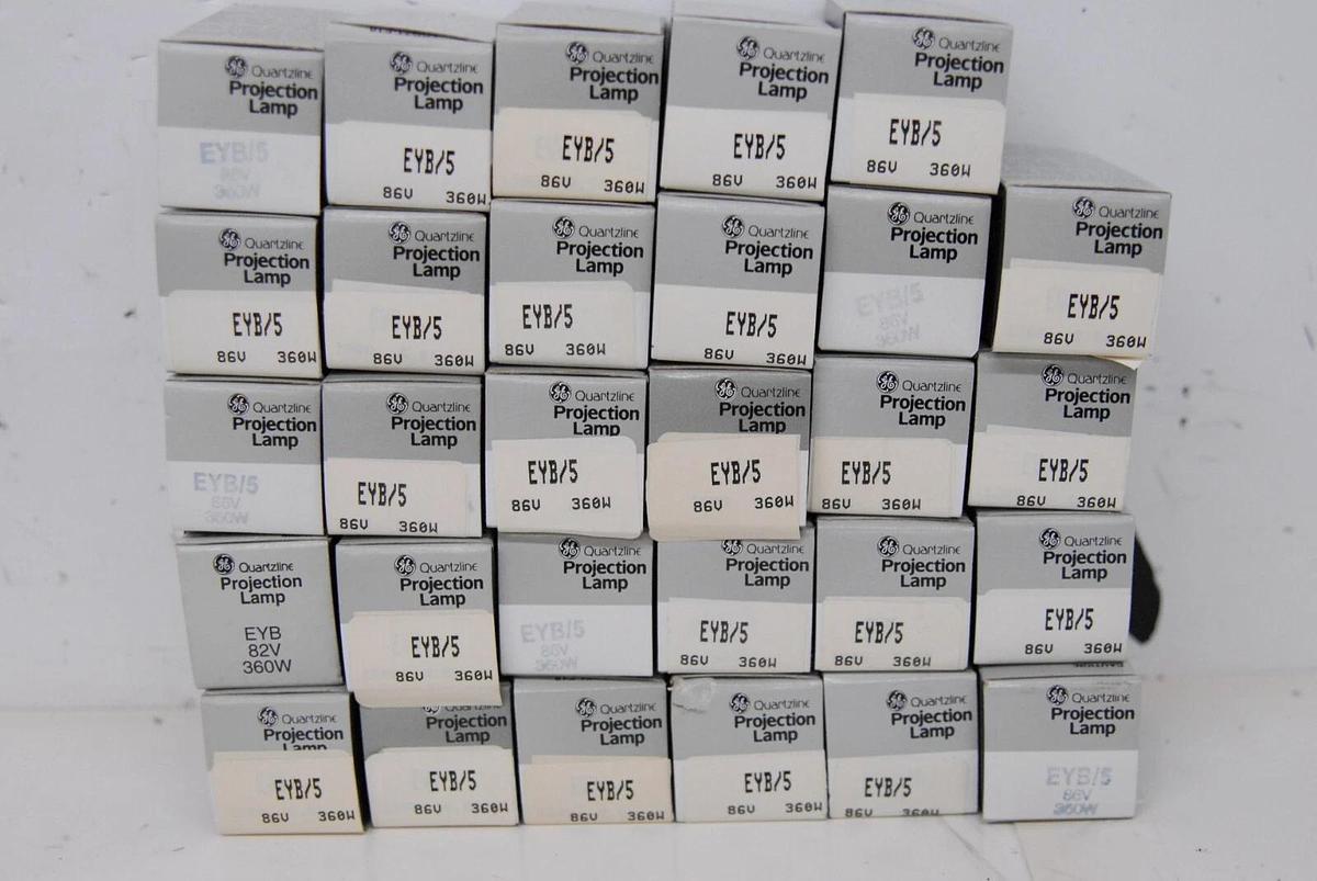 Used GE EYB-5 86V 360W Projection Lamps-Lot of 29