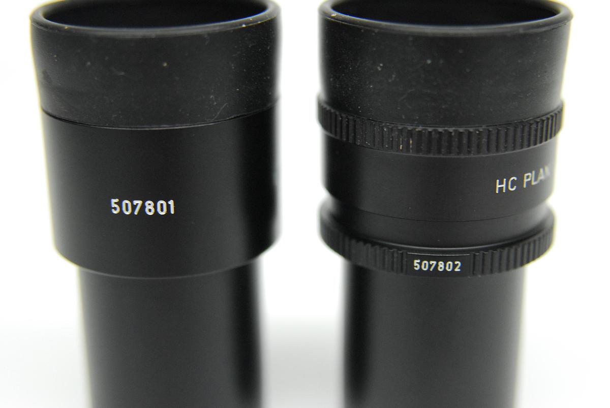 Used Leica HC PLAN 10x/20 507801 507802 Microscope Eyepiece Set