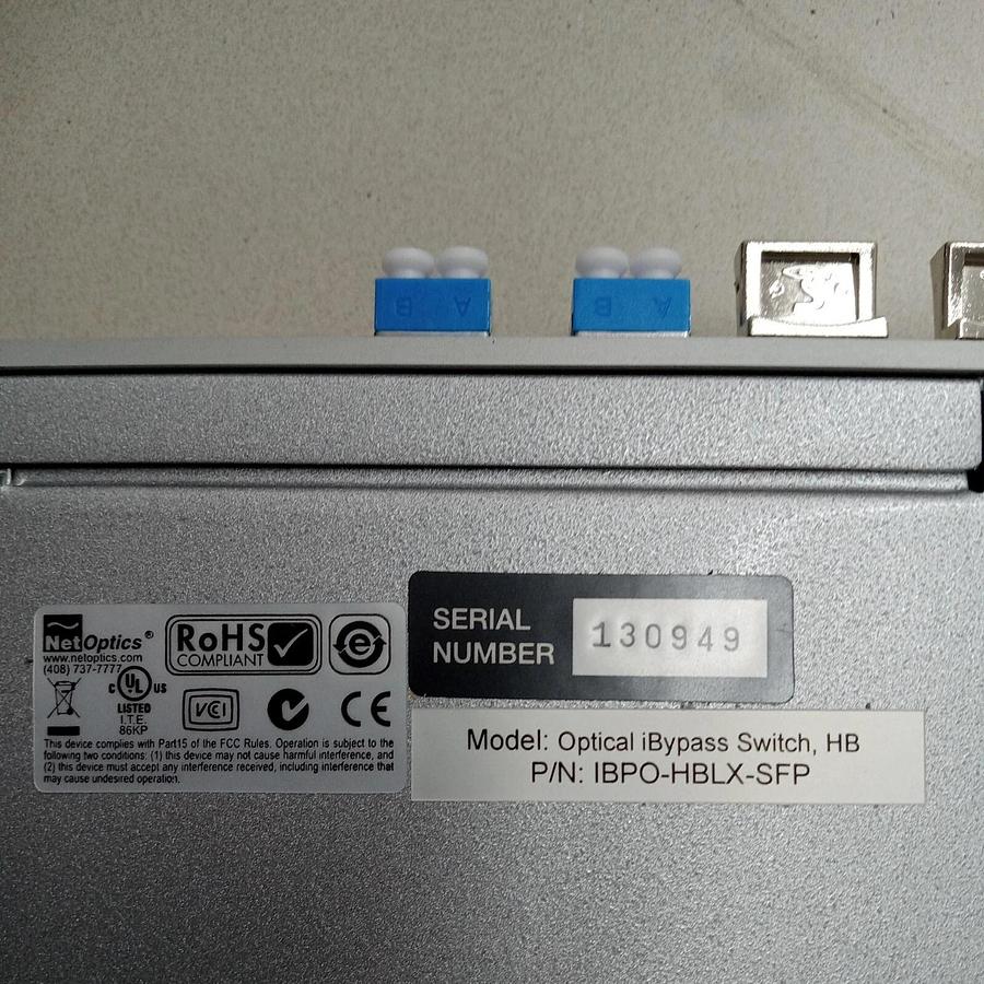Used Net Optics TP0HBSXF96 iBypass Switch, Brand New, all cables