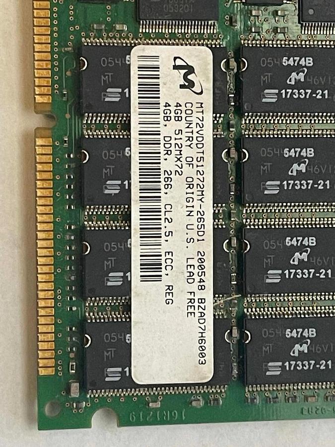 Used IBM 12R9264 4GB DIMM 208-PIN (1x4GB)