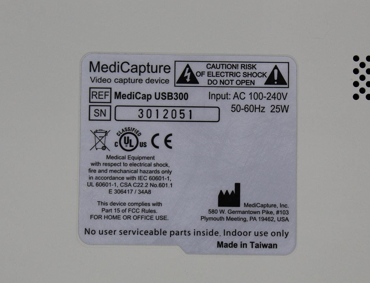 Used MediCapture MediCap USB300 High Definition Medical Capture System