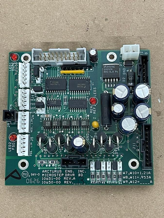 Used Arcturus Microstep DRVR BD 10651-00 Driver Board (Arcturus Veritas 704)