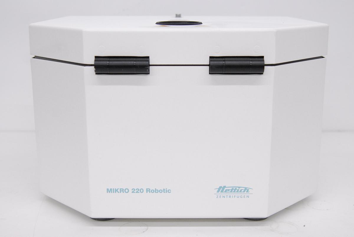 Used Hettich 2350-01 MIKRO 220 Robotic Automated Benchtop Centrifuge W/ Rotor