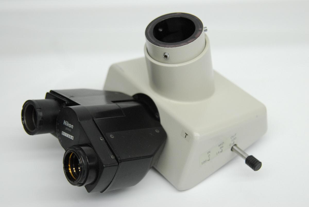 Used Nikon T Trinocular Microscope Head (Labophot, Optiphot)