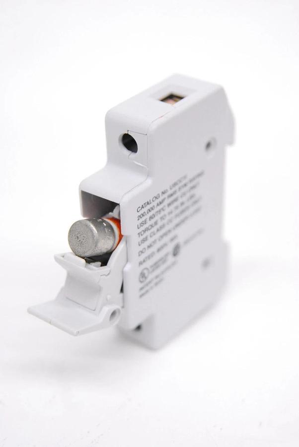 Used Gould Ultrasafe USCC1l One-Pole DIN Rail Mount Fuse Holder 600V 30A