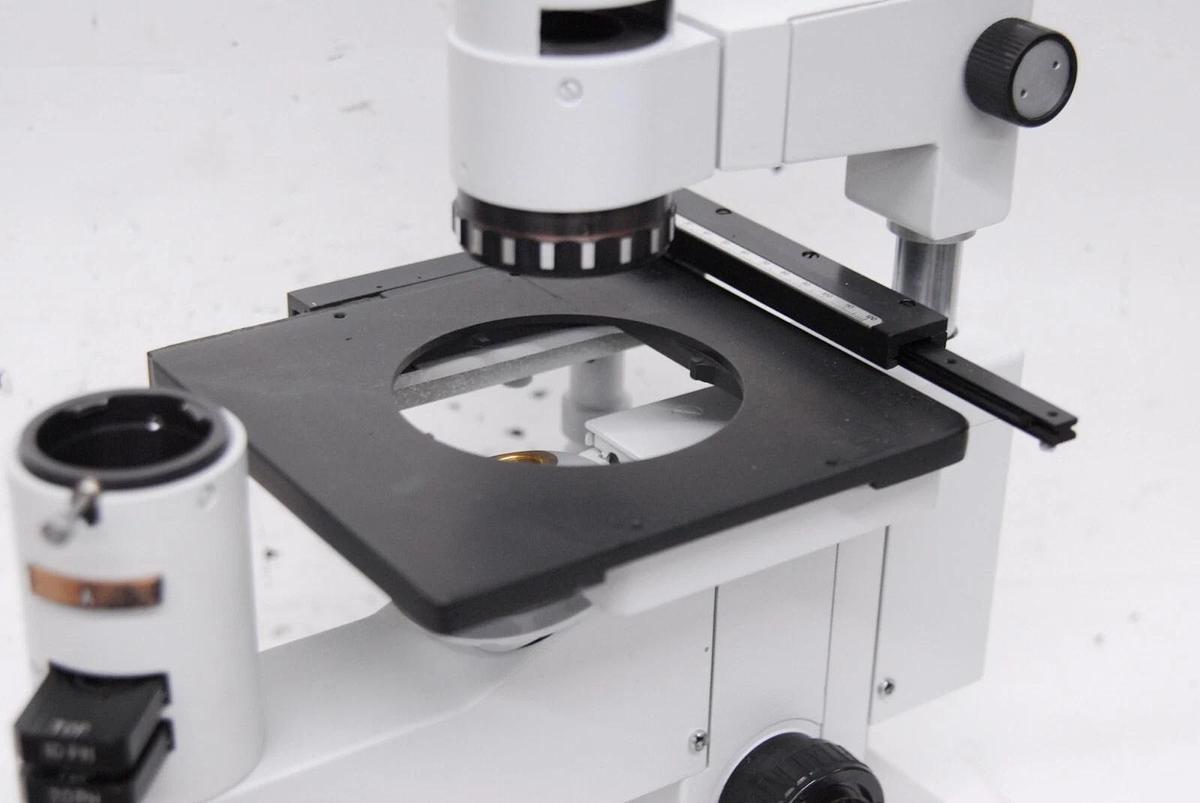 Used Lomo Inverted Microscope Body W/ Ph10 Ph20 Sliders, Filters