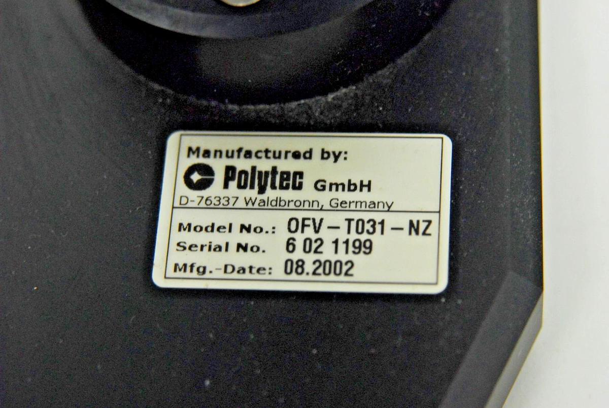 Used Polytec OFV-T031-NZ OFV-T-030 OFV-T-031 Vibrometer Stand W/ VCT-072 Camera