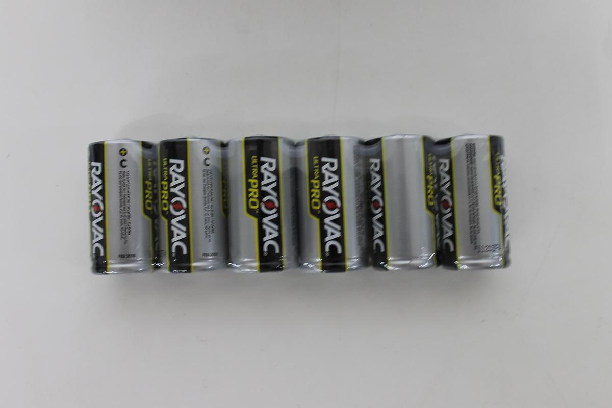 Used RAYOVAC Ultra Pro Industrial Strength Alkaline C Batteries [BOX OF 72] [Exp. 2030]
