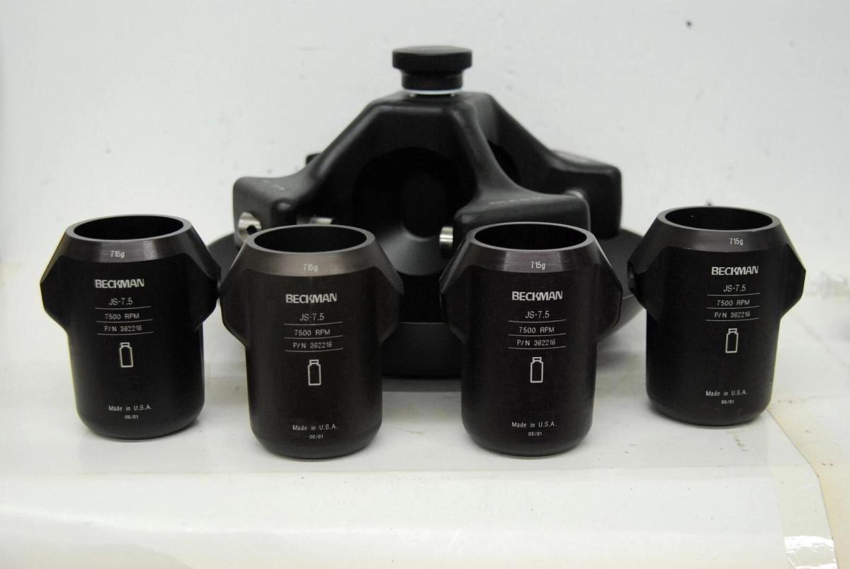 Beckman JS-7.5 Swing Bucket Rotor 7500RPM W/ 715g 362216 Buckets