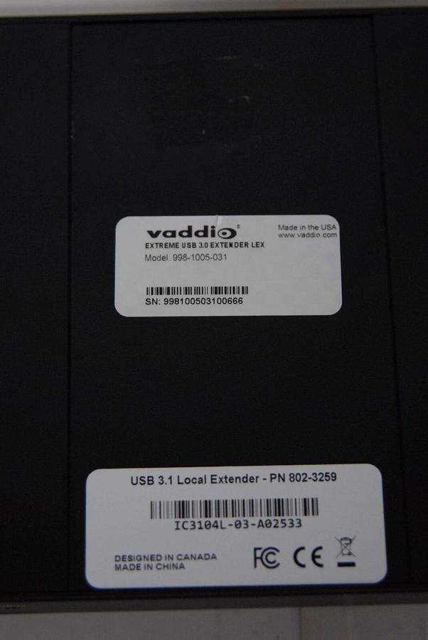 Used Vaddio 998-1005-031 998-1005-030 Extreme USB 3.0 Extender LEX/REX Local & Remote