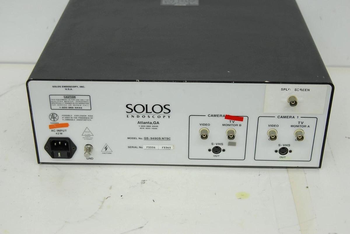 Used Solos Endoscopy GS-9490S NTSC Dual Image Camera System