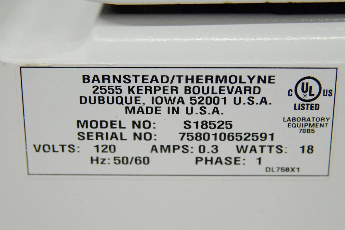 Used Barnstead Thermolyne S18525 Nuova Magnetic Stirrer Plate 7"x7"