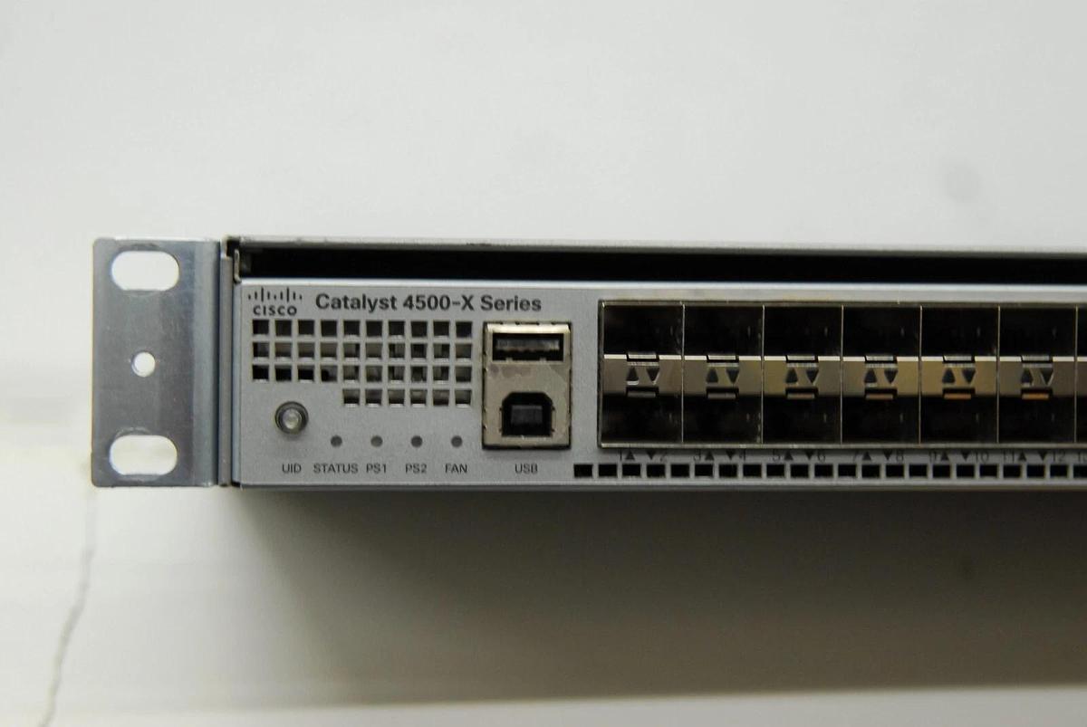 Used Cisco Catalyst 4500-X Series Switch (WS-C4500X-F-16SFP+) W/ Port Uplink Module