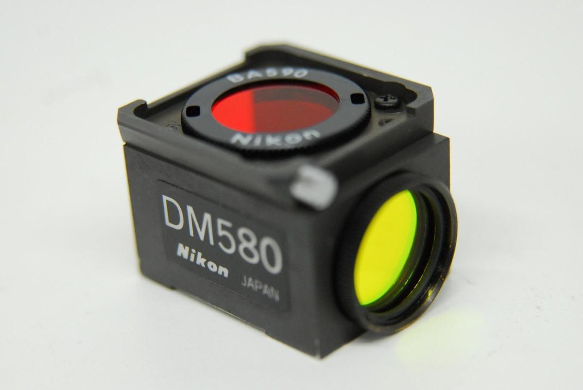 Used Nikon DM580 G-2A BA590 Microscope Filter Cube - Labophot, Optiphot, Diaphot