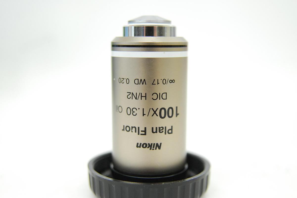 Used Nikon Plan Fluor 100X/1.30 Oil DIC H/N2 ∞/0.17 WD 0.20 Microscope Objective