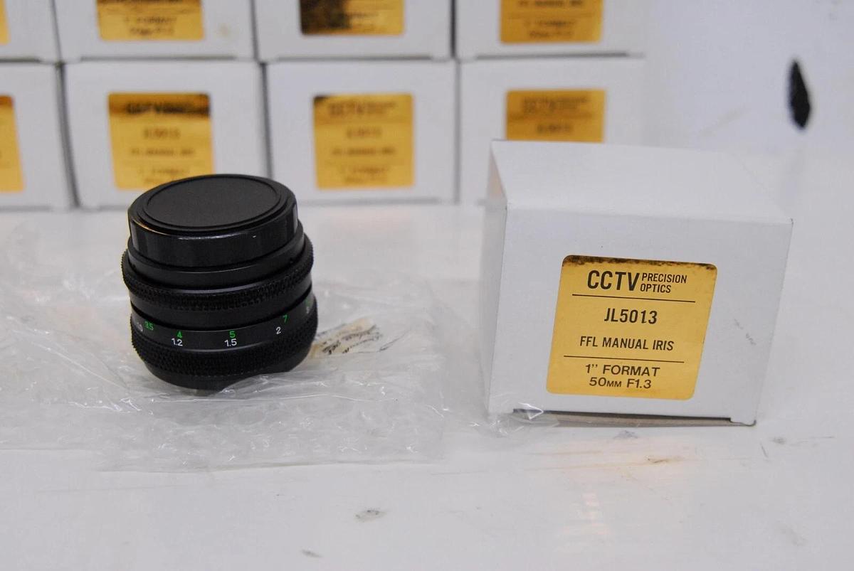 Used Javelin Precision Optics CCTV JL5013 FFL 1" FORMAT 50mm F1.3, Lens, C-Mount