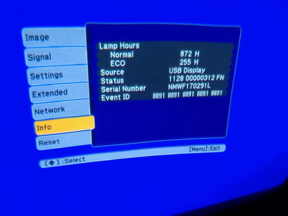 Used Epson Powerlite 1775 Wide Multimedia Projector Model # H363A, for parts