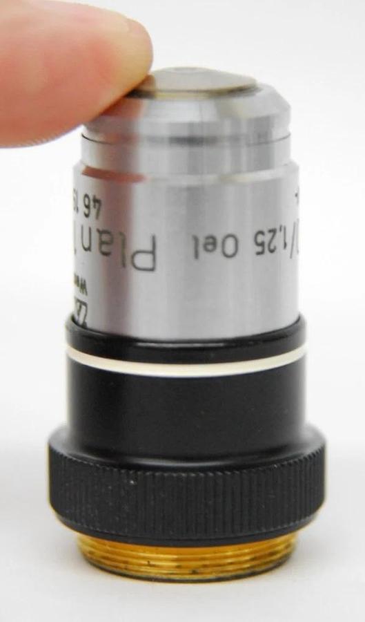Used Zeiss 46 19 10-9902 Plan 100/1.25 Oel 160/- Objective (100x Oil)