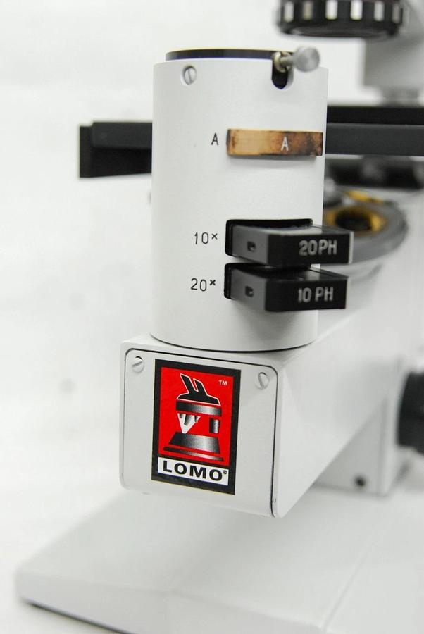 Used Lomo Inverted Microscope Body W/ Ph10 Ph20 Sliders, Filters