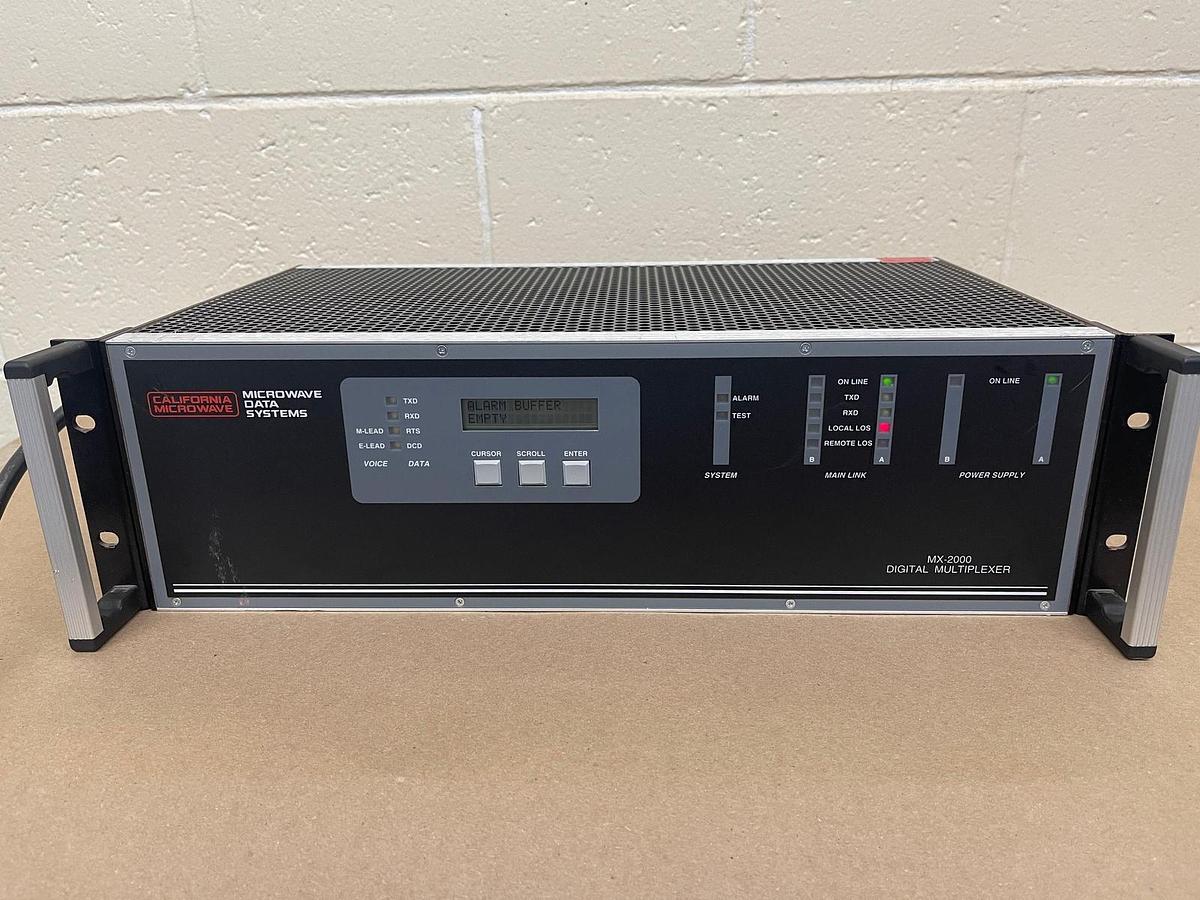 Used California Microwave MDS MX-2000 Digital Multiplexer (4200583000-D) W/ Cards