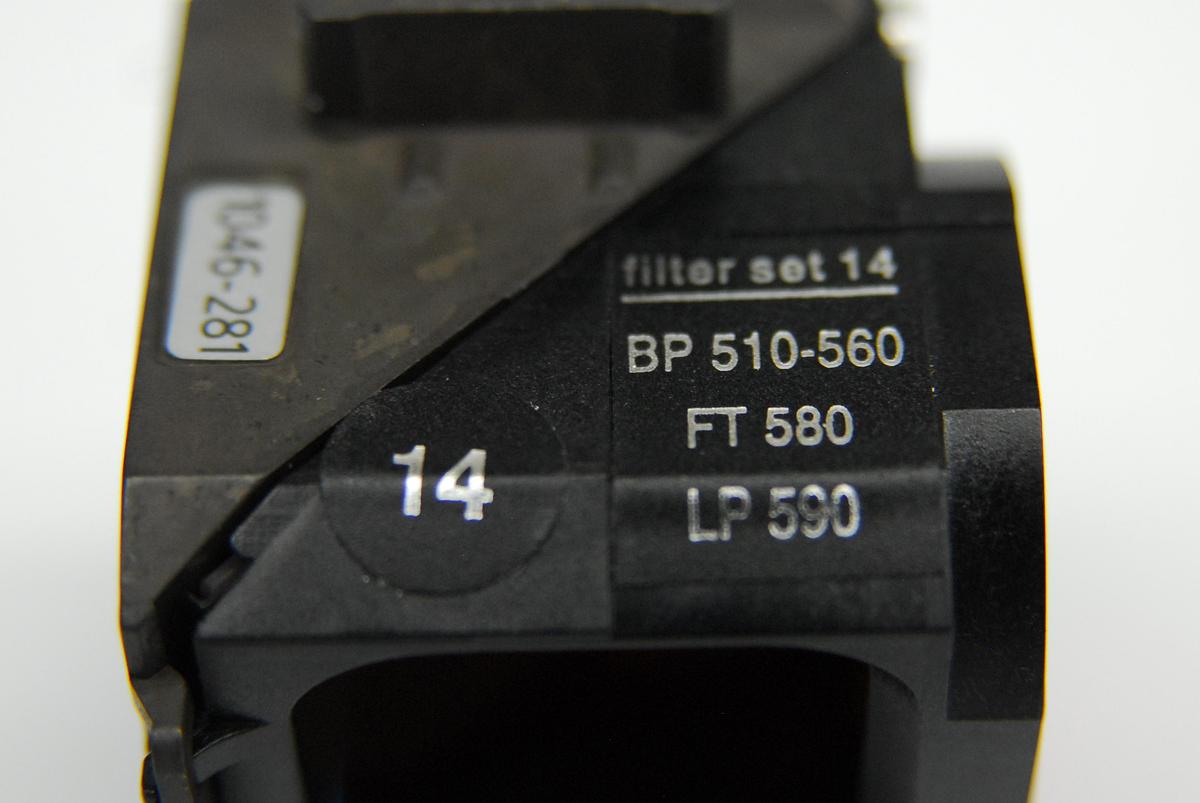Used Zeiss 488014 Filter Cube Set 14 (BP 510-560, FT 580, LP 590) - Axiovert 200M