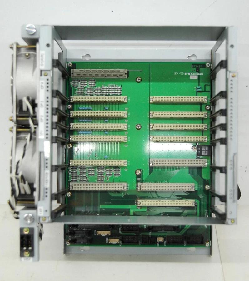 Used Kawasaki 1KX-55 Robotic Control Rack/Backplane W/ Fans  (ZZX130L,D32F-A001)